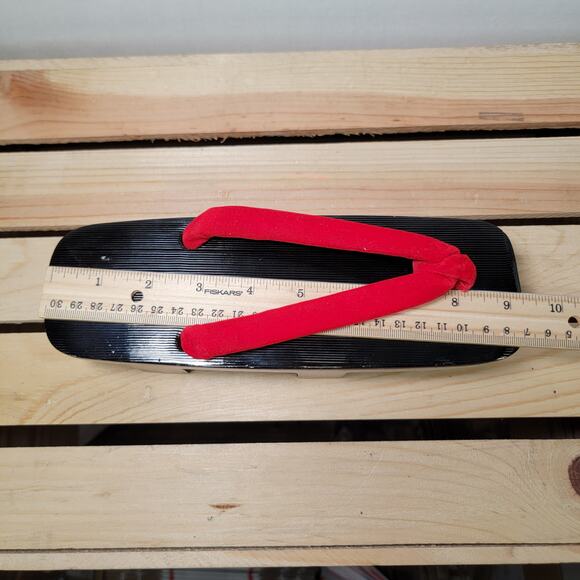 Japanese Wooden Clogs / Sandals - Size Japanese Medium (Women's 8 Narrow) - Picture 6 of 6